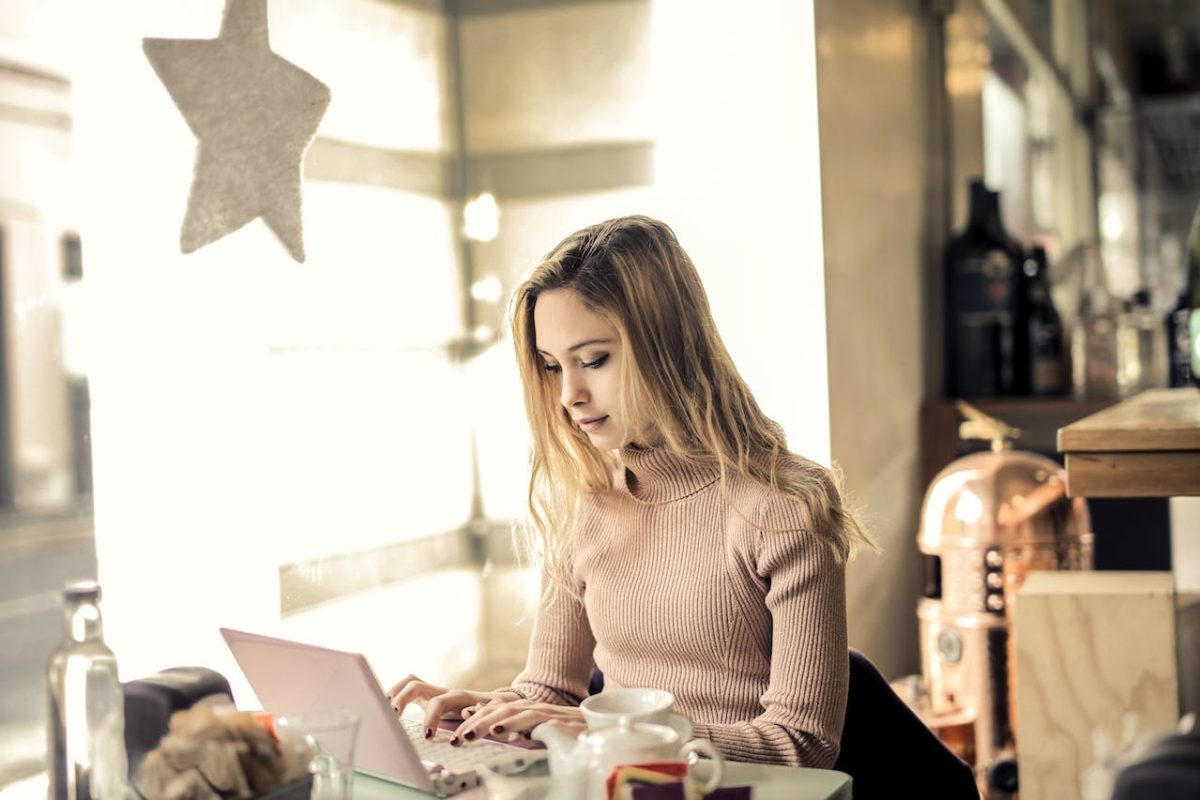 Photo by Andrea Piacquadio: https://www.pexels.com/photo/woman-in-pink-long-sleeve-shirt-using-laptop-3785408/